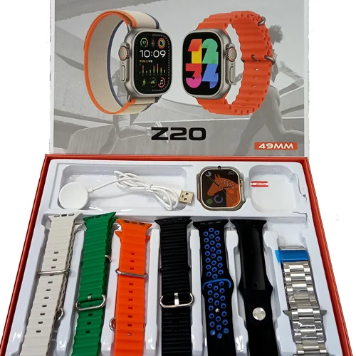 ساعت هوشمند مدل Z20 ULTRA-2 (7 بند + 1 گلس )+ارسال رایگان