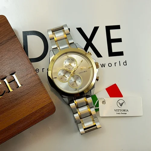 ساعت مچی بند فلزی مردانه برند ویتوریا VITTORIA