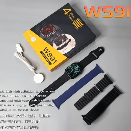 ساعت هوشمند مدل ws91 با 4 بند اضافه