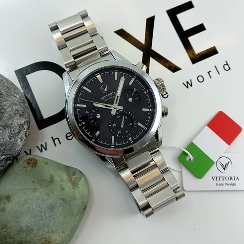 ساعت مچی بند فلزی مردانه برند ویتوریا VITTORIA