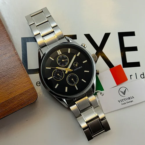 ساعت مچی بند فلزی مردانه برند ویتوریا VITTORIA