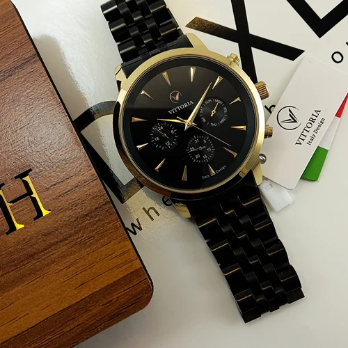 ساعت مچی بند فلزی مردانه برند ویتوریا VITTORIA
