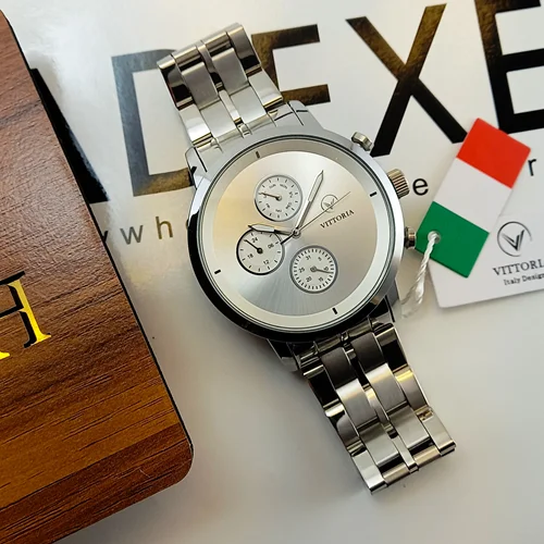 ساعت مچی بند فلزی مردانه برند ویتوریا VITTORIA
